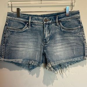 Blank NYC rhinestone studded cut off shorts a 29